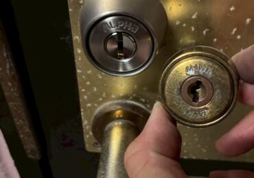 愛知県名古屋市瑞穂区　集合住宅　玄関鍵交換の施工事例画像