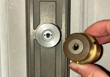 名古屋市昭和区　戸建て　玄関鍵交換の施工事例画像